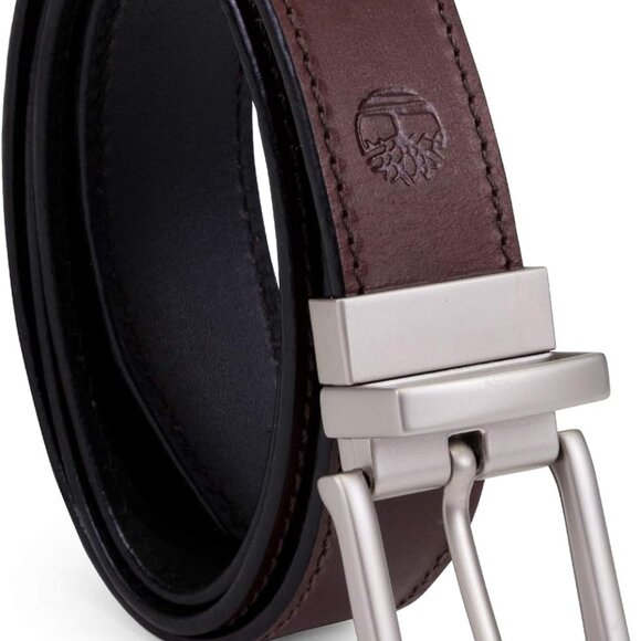 Men's Classic Leather Reversible Belt - Picture 1 of 6